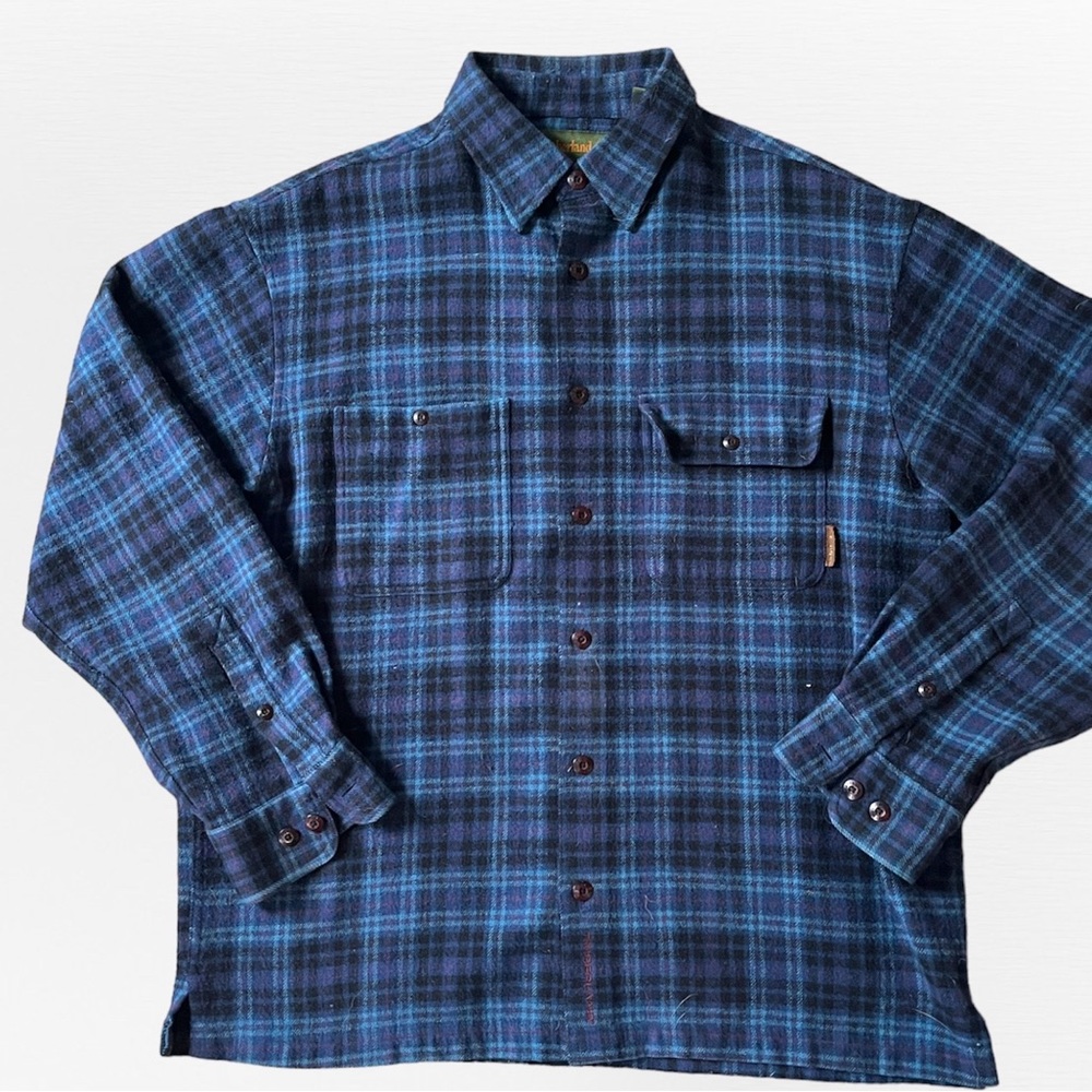 Medium Timberland Blue Button Down Flannel